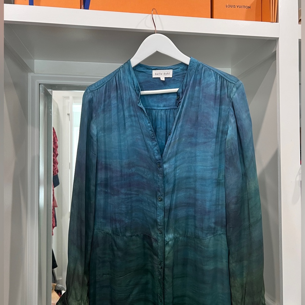 Bella Dahl Ombré maxi shirt dress, size L.